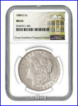 1888 O Morgan Silver Dollar Great Southern Hoard NGC MS63 3 Storybooks SKU59829