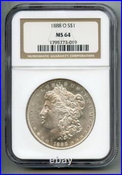 1888 O Morgan Silver Dollar NGC MS 64 1888 O Morgan Silver Dollar NGC MS 64
