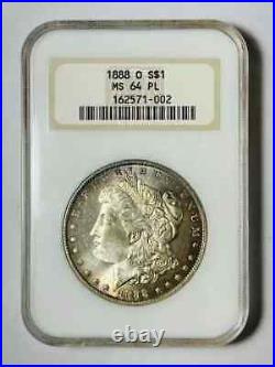 1888 O Morgan Silver Dollar NGC MS-64 PL Proof Like- Old holder! PQ