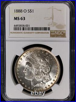 1888-O Morgan Silver Dollar NGC MS63 Great Eye Appeal Strong Strike