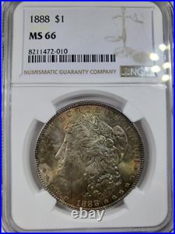 1888 P Morgan Silver Dollar NGC MS-66 Toned