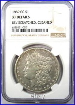 1889-CC Morgan Silver Dollar $1 Carson City Coin Certified NGC XF Details (EF)