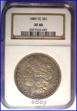 1889-CC Morgan Silver Dollar $1 Certified NGC XF40 (EF40) $3,400 Value