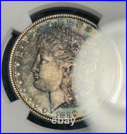 1889 Morgan Silver Dollar NGC MS63 Blue-Green Aqua Toned 1889 Morgan Silver Dollar NGC MS63 Blue-Green Aqua Toned