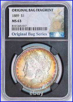 1889 Morgan Silver Dollar NGC MS63 Original Bag Fragment Holder Toned