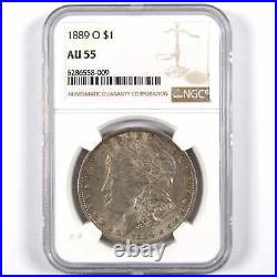 1889 O Morgan Dollar AU 55 NGC 90% Silver $1 Coin SKUI7544