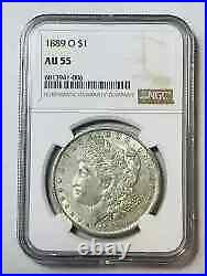 1889 O Morgan Silver Dollar NGC AU-55