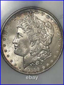 1889-P Morgan Dollar NGC MS64 Old Fatty Holder! Beautiful Luster And Toning