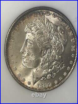 1889-P Morgan Dollar NGC MS64 Old Fatty Holder! Beautiful Luster And Toning