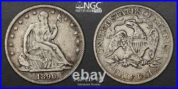 1890 50c Liberty Seated Silver Half Dollar Ngc Fine Details Cleaned 8407215-011 1890 50c Liberty Seated Silver Half Dollar Ngc Fine Details Cleaned 8407215-011