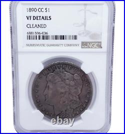 1890 CC Morgan Silver $1 Dollar Coin NGC VF Details