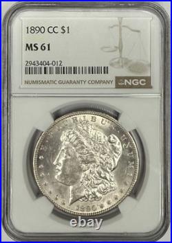 1890 CC Morgan Silver Dollar NGC MS61? VERY HARSHLY GRADED