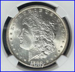 1890 Morgan Silver Dollarngc Ms 63 Beautiful Coin Ref#00-010