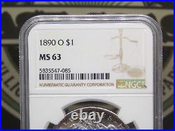 1890 O Morgan SILVER Dollar $1 NGC MS63 #085 East Coast Coin & Collectables
