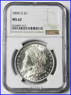 1890 O Morgan Silver Dollar NGC MS-62