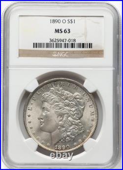 1890 O Morgan Silver Dollar, NGC MS63 Brilliant Uncirculated, Tougher Date C8294