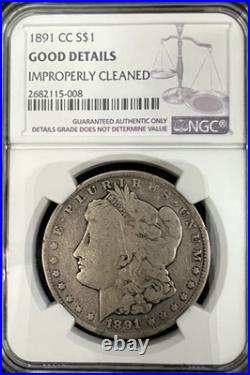 1891 CC Morgan Silver Dollar NGC Good Details