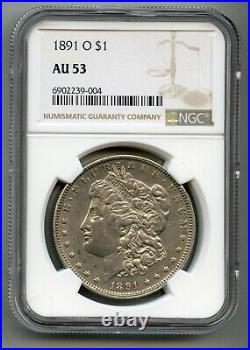 1891 O Morgan Silver Dollar NGC AU 53