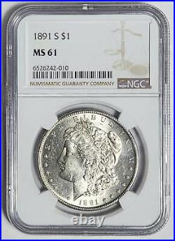 1891 S Morgan Silver Dollar NGC MS-61