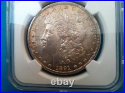 1891 cc Morgan Silver Dollar MS62 NGC TOP 100 VAM 3 SPITTING EAGLE