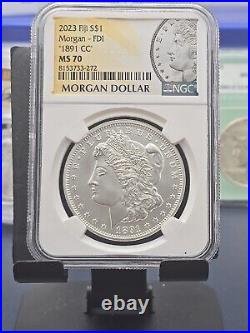 1891-cc Ngc Ms-70! 2023 Fiji Morgan Dollar