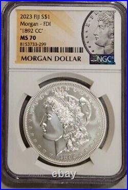 1892 MORGAN CC silver Dollar NGC MS 70 FIRST DAY CARSON CITY FIJI MINT 1892 MORGAN CC silver Dollar NGC MS 70 FIRST DAY CARSON CITY FIJI MINT