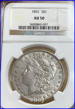 1892 Morgan Silver Dollar NGC AU50 1892-P