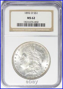 1892-O Morgan Silver Dollar NGC MS62