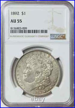 1892 P Morgan Silver Dollar NGC AU-55