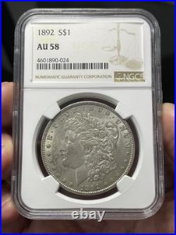 1892 P Morgan Silver Dollar NGC AU58 81079