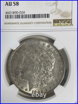 1892 P Morgan Silver Dollar NGC AU58 81079