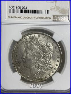 1892 P Morgan Silver Dollar NGC AU58 81079