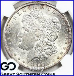 1892-S Morgan Silver Dollar Silver Coin NGC AU 58 Lots Of Mint Luster