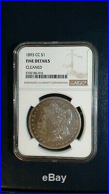 1893 CC Morgan Silver Dollar NGC FINE KEY CARSON CITY $1 Coin PRICED TO SELL