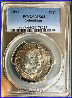 1893 Columbian Commemorative Silver Half Dollar NGC MS-64 Mint State 64