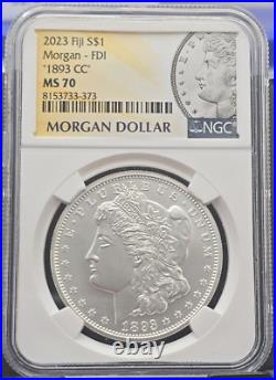 1893-cc Ngc Ms-70! 2023 Fiji Morgan Dollar