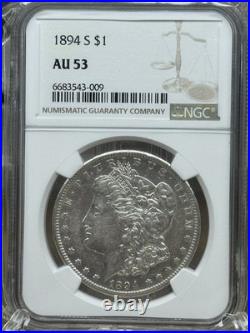 1894 S Morgan Silver Dollar NGC AU 53