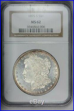 1895-S Morgan Silver $1 Dollar NGC MS62 Very PQ