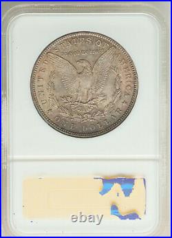1896 $1 Morgan Silver Dollar NGC Near GEM MS 64 Rosé Tones on Obverse and Rev
