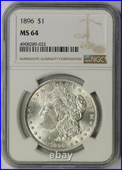 1896 Morgan Dollar Silver $1 MS 64 NGC