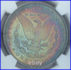 1896 Morgan Silver Dollar S$1 Coin NGC MS63 STAR Toner Rainbow Toned UNC CAC