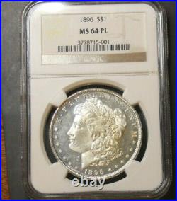1896 Ngc Ms64pl (proof-like) Morgan Silver Dollar #18985