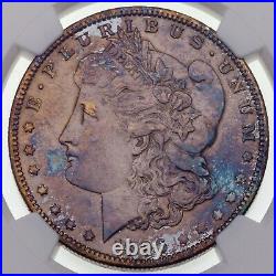 1896-O $1 Silver Morgan Dollar Graded as AU Details (Cleaned) by NGC Cool Toning