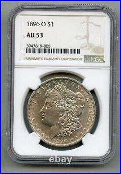 1896 O Morgan Silver Dollar NGC AU 53