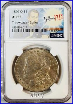 1896 O Morgan Silver Dollar NGC AU-55 Throwback- Series 1