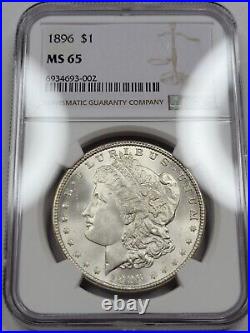 1896 P Morgan Silver Dollar $1 NGC MS65 High Grade Semi Key Date! Nice H474