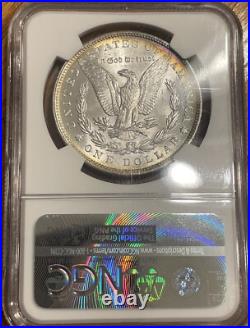 1896 P Morgan Silver Dollar NGC MS63 Ice Blue Toning
