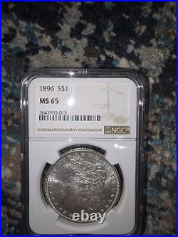 1896 Silver Uncirculated Morgan MS 65