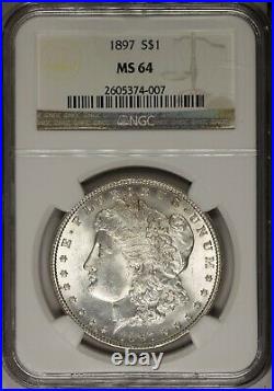 1897 Morgan Dollar $1- NGC MS 64