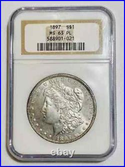 1897 P Morgan Silver Dollar NGC MS-63 PL Proof Like, tougher date